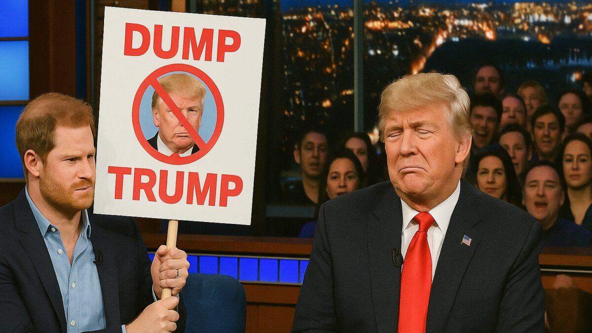 Prince Harry Takes Jab at Trump, Inciting Boos During Awkward Skit on ‘Late Show’ with Stephen Colbert